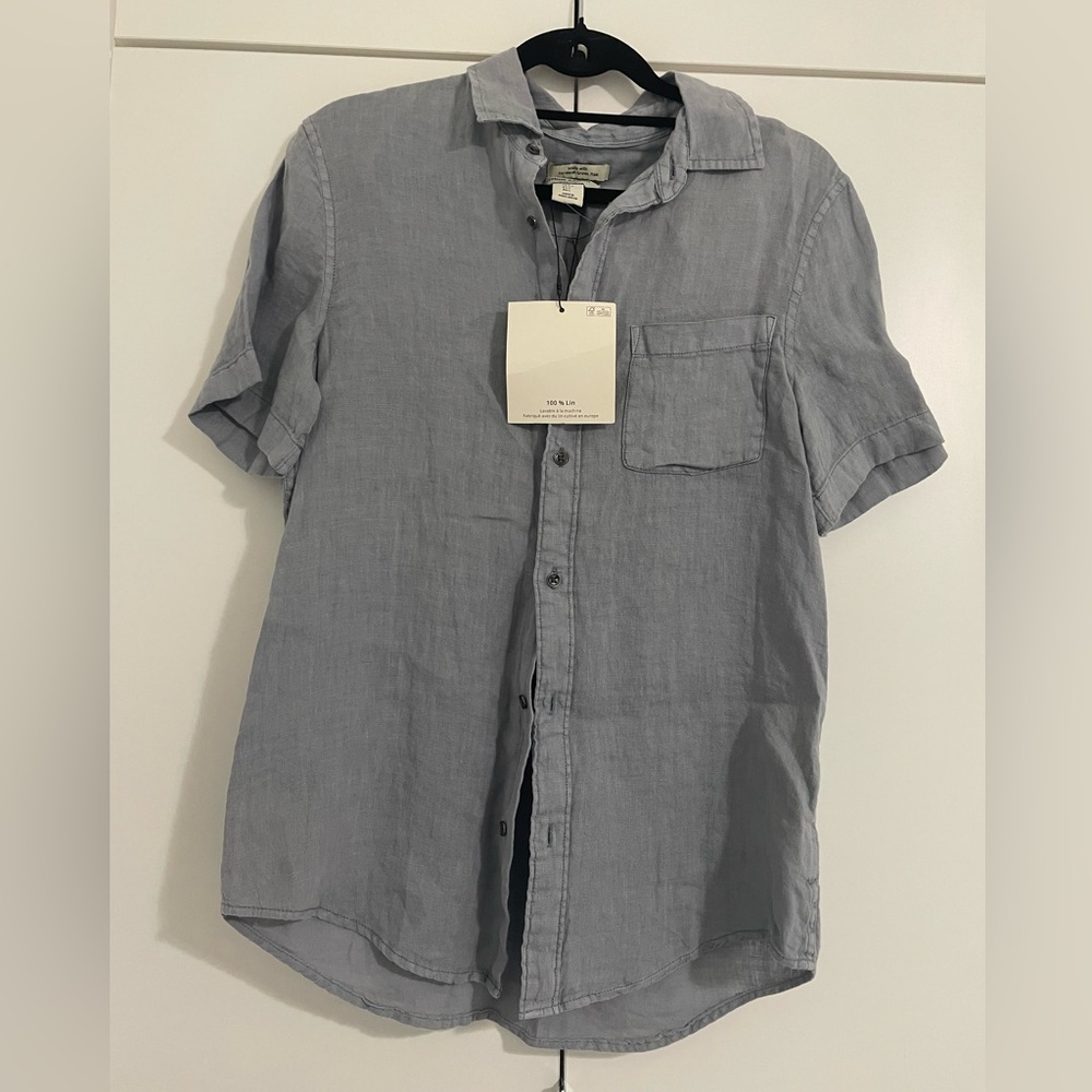 Men's Gray Short Sleeve Shirt